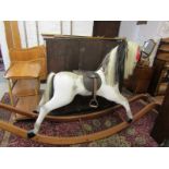 ROCKING HORSE, a fine bow base rocking horse by Horseplay, 260cm rocker base, with accessories