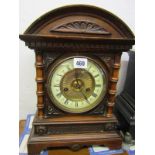 EDWARDIAN BRACKET CLOCK, architectural cased bracket clock with movement by Hamburg American