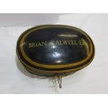 BARRISTER, original metal cased Barrister wig for Brian Cawell, 26cm width