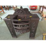 ANTIQUE FIREPLACE, early 19th Century cast iron bedroom firegrate