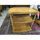 RETRO, Ercol blonde 3 tier tea trolley