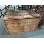 VINTAGE MOTORING, Shell-Mex & B.P Petroleum Spirit wooden transportation box, 57cm width