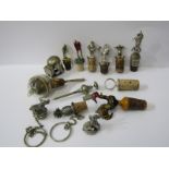 NOVELTY WINE BOTTLE STOPPERS, collection to include figures and animals, together with other