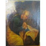 OLD MASTER'S STYLE, oil on relined canvas "The Repentance of Peter", 50cm x 38cm