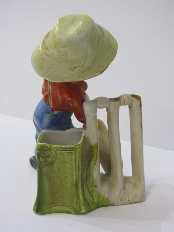 CRICKET, an amusing porcelain figure "The Hope of His Side", 13cm height - Bild 4 aus 6