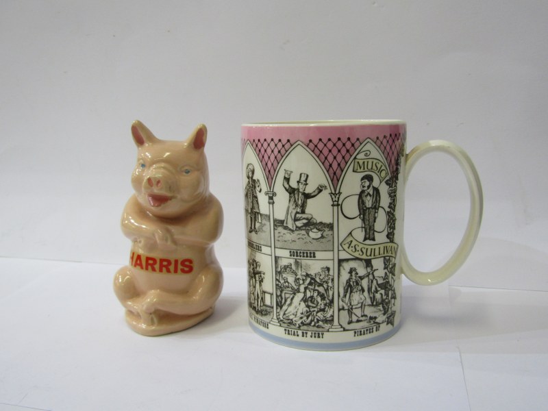 GILBERT & SULLIVAN WEDGWOOD COMMEMORATIVE MUG, also advertising Pig money box, Masons ironstone - Bild 10 aus 10