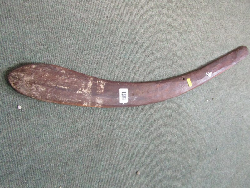 ETHNIC, 19th Century Australian Aboriginal throwing club, traces of some painted decoration, 75cm - Image 4 of 4