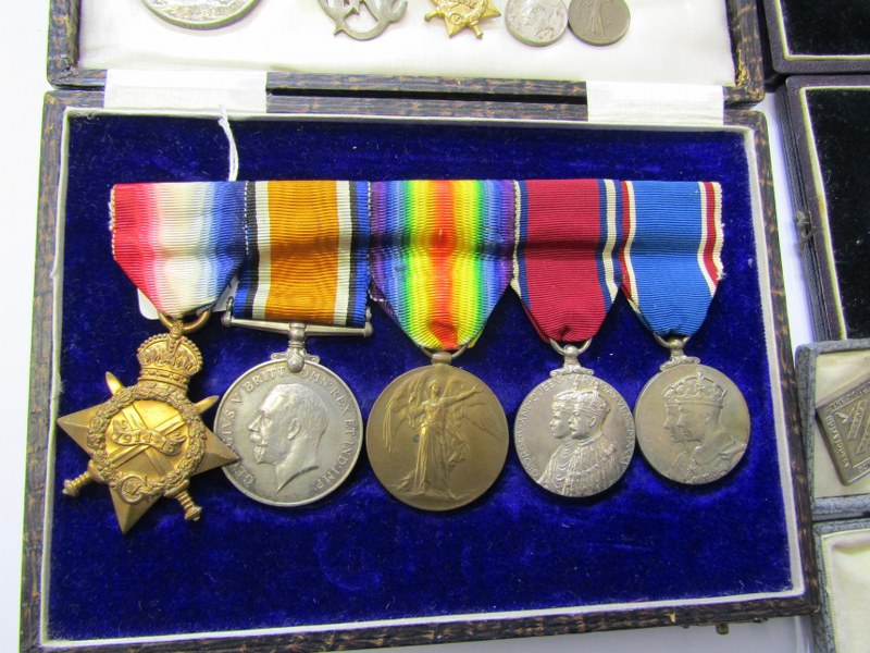 FAMILY GROUP OF WWI MEDALS, group of 3 medals War, Defence & 1914 /15 Star to Captain F J A Hart, - Image 4 of 14