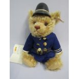 STEIFF, Police Commissioner teddy bear, 33cm with voice box