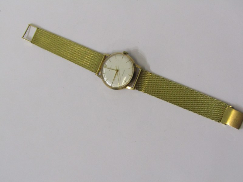 VINTAGE 9ct YELLOW GOLD ROLEX PRECISION MANUAL WIND WRIST WATCH, circa 1964, on 9ct yellow gold mesh - Image 4 of 8
