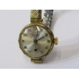 9ct YELLOW GOLD CASED ACCURIST LADIES WRIST WATCH