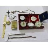 POCKET WATCHES, 5 assorted pocket watches including Smiths Empire, Duke Railway Timekeeper, Sumit, a