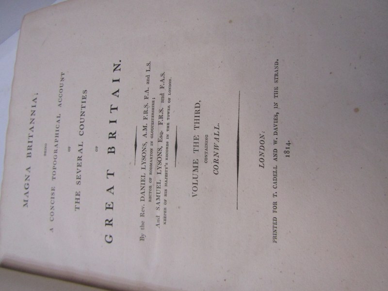 DANIEL & SAMUEL LYSONS, "Magna Britannia- Cornwall", 1814, in period half leather binding - Image 3 of 4