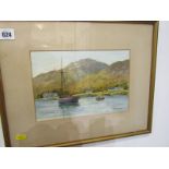 INGLIS WEIR, signed watercolour "Loch Ranza, Isle of Arran", 17cm x 24cm