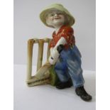 CRICKET, an amusing porcelain figure "The Hope of His Side", 13cm height