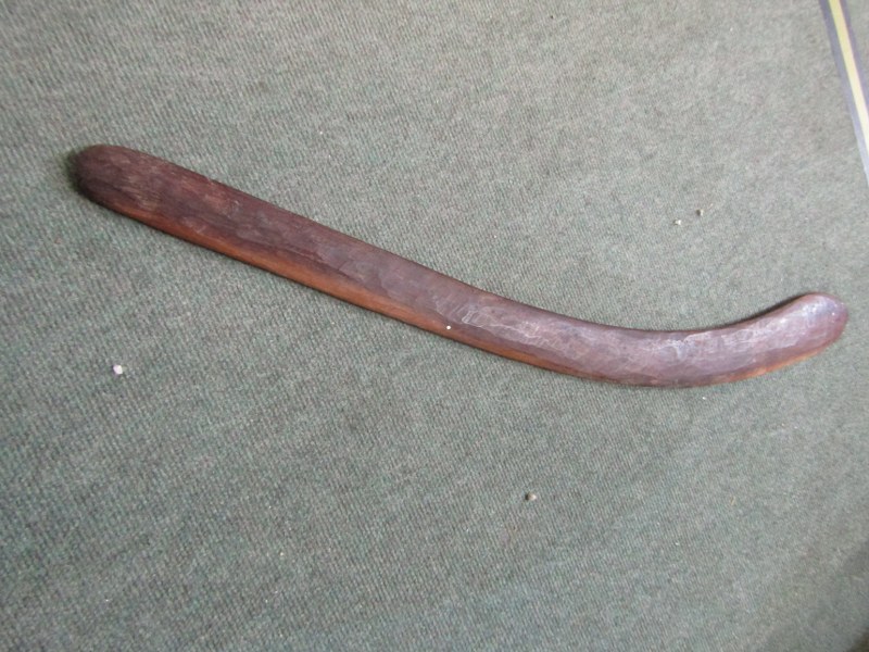 ETHNIC, 19th Century Australian Aboriginal throwing club, traces of some painted decoration, 75cm - Image 2 of 4