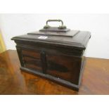 CIGAR CABINET, 19th Century rosewood tabletop cigar casket (requires restoration), 29cm width