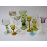 GLASSWARE, amber flash glass cordial, Venetian glass goblet and collection of other mainly
