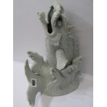 ORIENTAL CERAMICS, early Chinese Blanc de Chine Carp (several defects), 32cm height