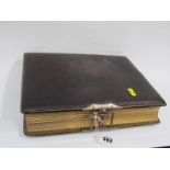 MARITIME, 19th Century leather photo album "British Marine" album with original metal clasps and