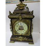 LATE VICTORIAN BRACKET CLOCK, an impressive bracket clock with ornate brass mounts, pierced side