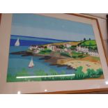 RICHARD SIDNEY LODEY, signed gouache dated 1997 "Portscatho", 54cm x 74cm