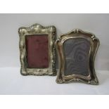 EDWARDIAN SILVER PHOTO FRAME, 21cm easel photo frame with scroll edge, Birmingham 1909; together