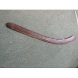 ETHNIC, 19th Century Australian Aboriginal throwing club, traces of some painted decoration, 75cm