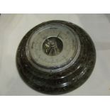 SERPENTINE, circular framed aneroid barometer, 19cm diameter