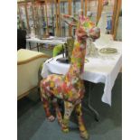 VINTAGE DISPLAY, large decorative display Giraffe, 125 cm height