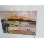 HAMISH MACDONALD, signed limited edition colour print, "Farm Gate, Arran", 40cm x 59cm