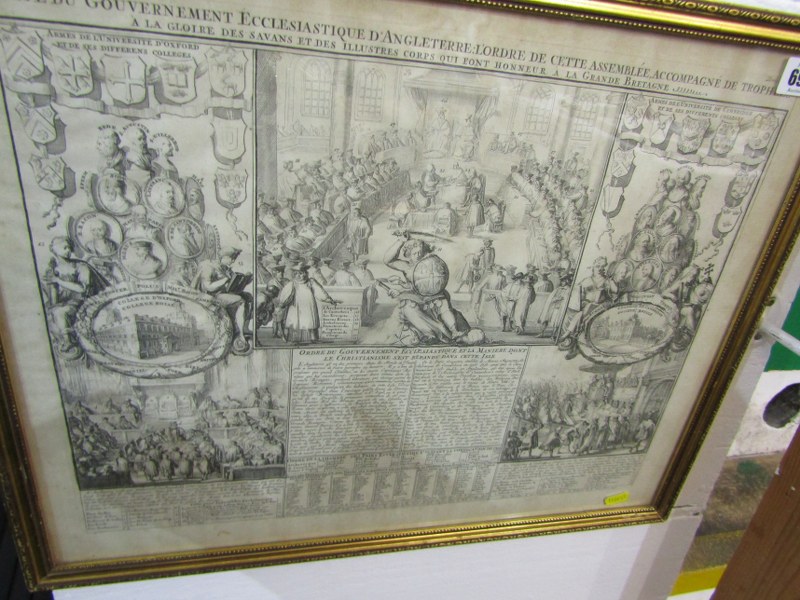 18th CENTURY ENGRAVING, "Carte du Governement", 38cm x 50cm