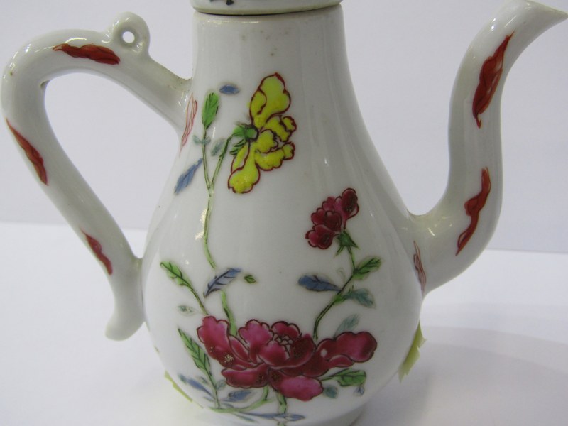 ORIENTAL PORCELAIN, pair of miniature famille rose lidded coffee pots, decorated with floral - Bild 5 aus 20