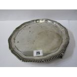 GEORGIAN DESIGN SILVER PLATE TRAY, 26cm diameter tray by Maple