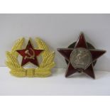 RUSSIAN MEDAL, Order of the Red Star, together with a copy Russian medal