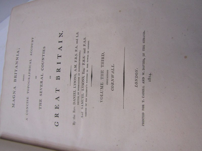 DANIEL & SAMUEL LYSONS, "Magna Britannia- Cornwall", 1814, in period half leather binding - Image 4 of 4