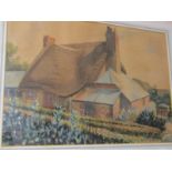 GEORGE S. PERRIMAN, signed watercolour dated 1940 "Thatched Norfolk Cottage", 27cm x 38cm