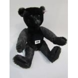 STEIFF, black jointed 36cm teddy bear with voice box