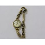 9ct YELLOW GOLD CASED LADIES AVIA WRIST WATCH on 9ct yellow gold bracelet, approx. 13.2 grams