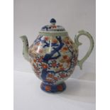 ORIENTAL CERAMICS, Imari floral decorated tea pot, with matched lid, 22cm height