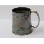 SILVER CHRISTENING MUG, Georgian design tapering body christening mug, Birmingham 1931, 63 grams