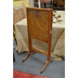 A good 19th century satinwood combination fire screen and drop flap desk.