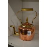A good small copper and brass kettle.