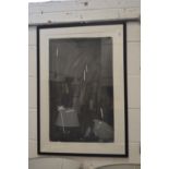 A. Southall, untitled abstract composition in grey and white, lithograph, signed and dated '88.