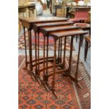 A good nest of four mahogany tables.