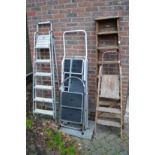 A quantity of step ladders.