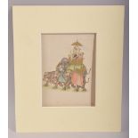 A VERY FINE INDIAN MINIATURE PAINTING ON PAPER, depicting a dignitary within a howdah atop an