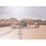 A VERY GOOD LARGE 19TH CENTURY OIL PAINTING ON CANVASS DEPICTING MECCA, Makkah al-Mukarramah,