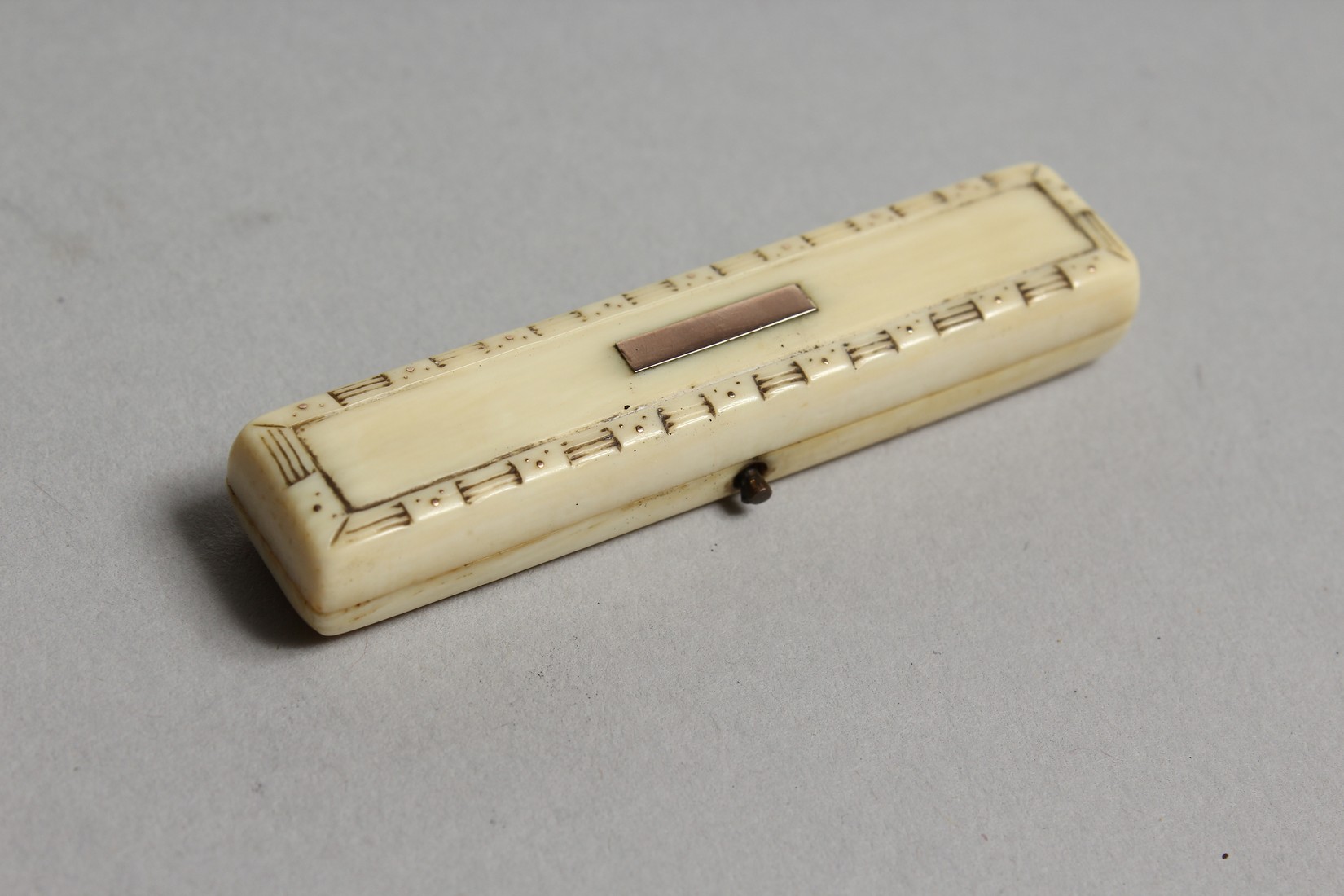 A GEORGIAN IVORY AND GOLD TOOTHPICK CASE. 2.25ins long. - Image 2 of 6