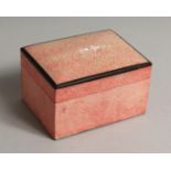 AN ART DECO SHAGREEN BOX AND COVER. 3.5ins.